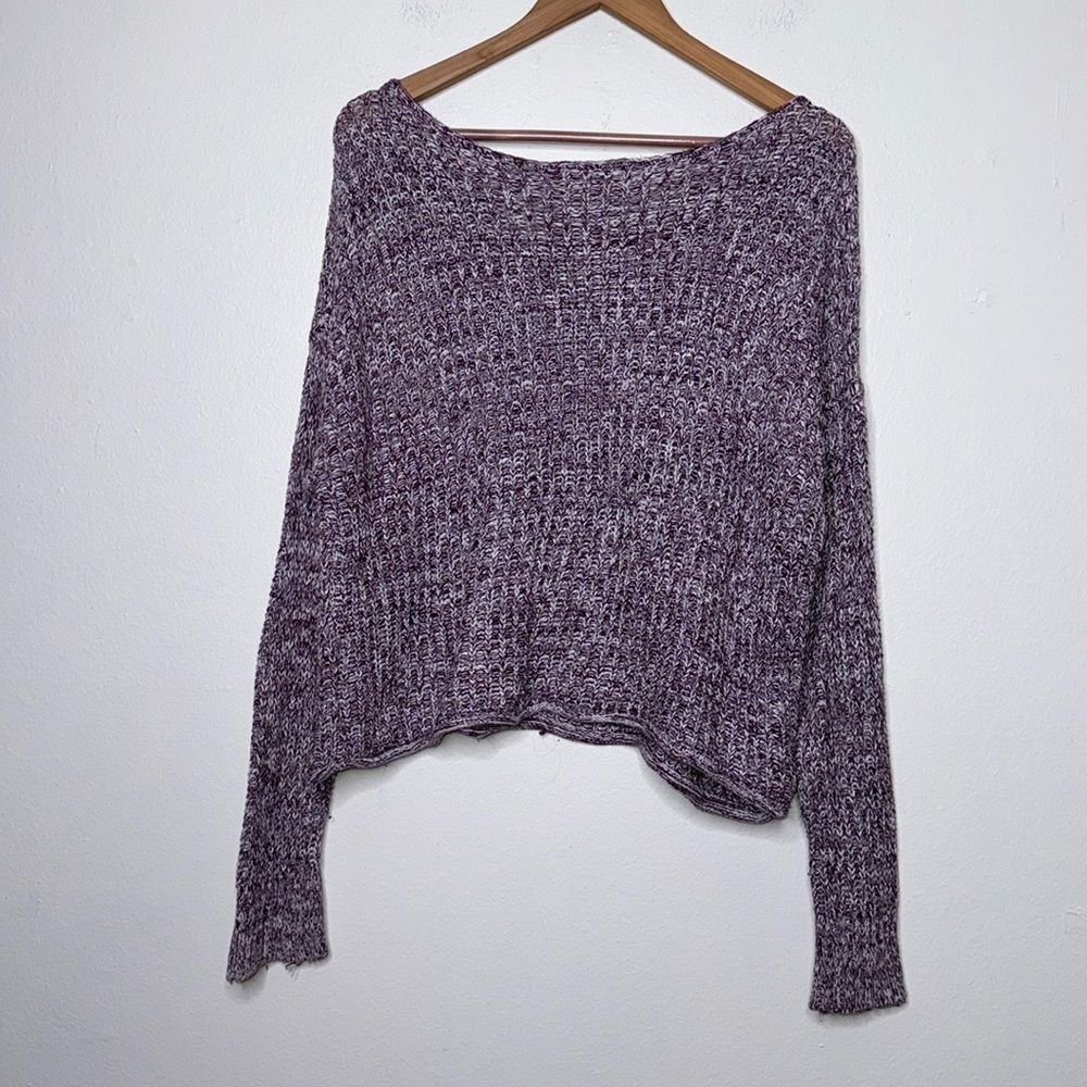 PINK Victoria's Secret Chunky Cable Marled Knit
Burgundy Sweater Size Medium